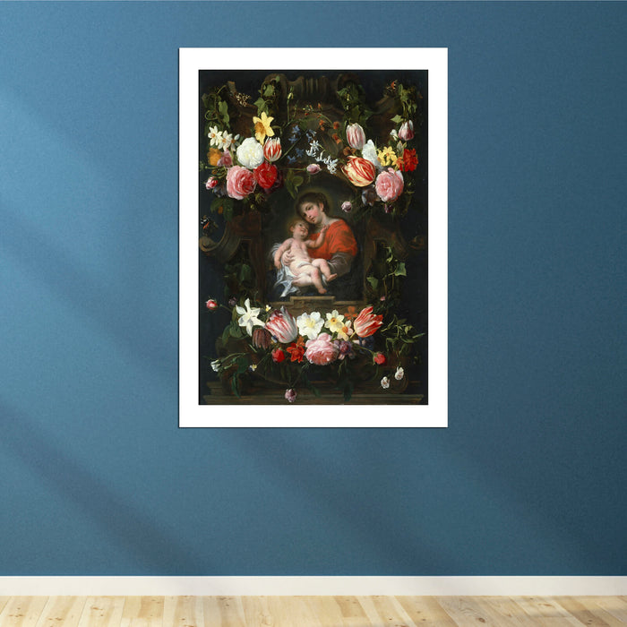 Daniel Seghers - Garland Of Flowers With Madonna