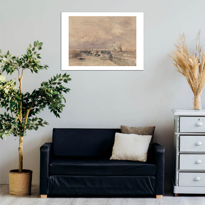 David Cox - Dieppe Pier Stiff Breeze