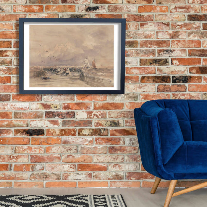 David Cox - Dieppe Pier Stiff Breeze