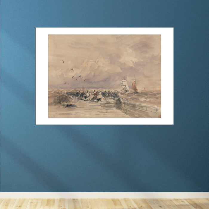 David Cox - Dieppe Pier Stiff Breeze