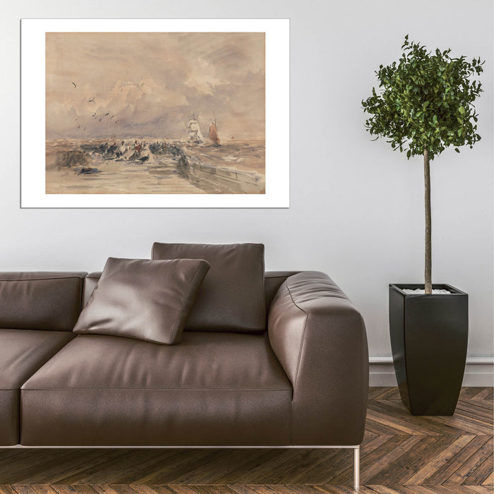 David Cox - Dieppe Pier Stiff Breeze