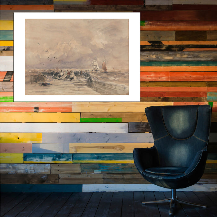 David Cox - Dieppe Pier Stiff Breeze