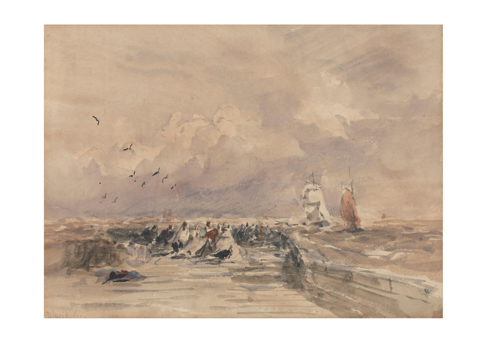 David Cox - Dieppe Pier Stiff Breeze