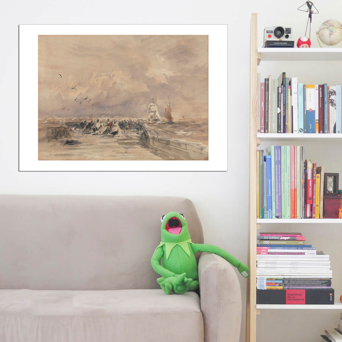 David Cox - Dieppe Pier Stiff Breeze