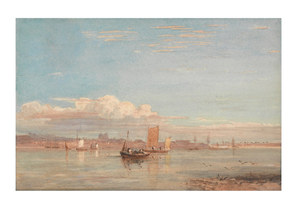 David Cox - Greenwich Hospital From Woolwich Reach