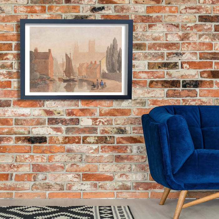 David Cox - Lincoln Cathedral From Brayford Pool