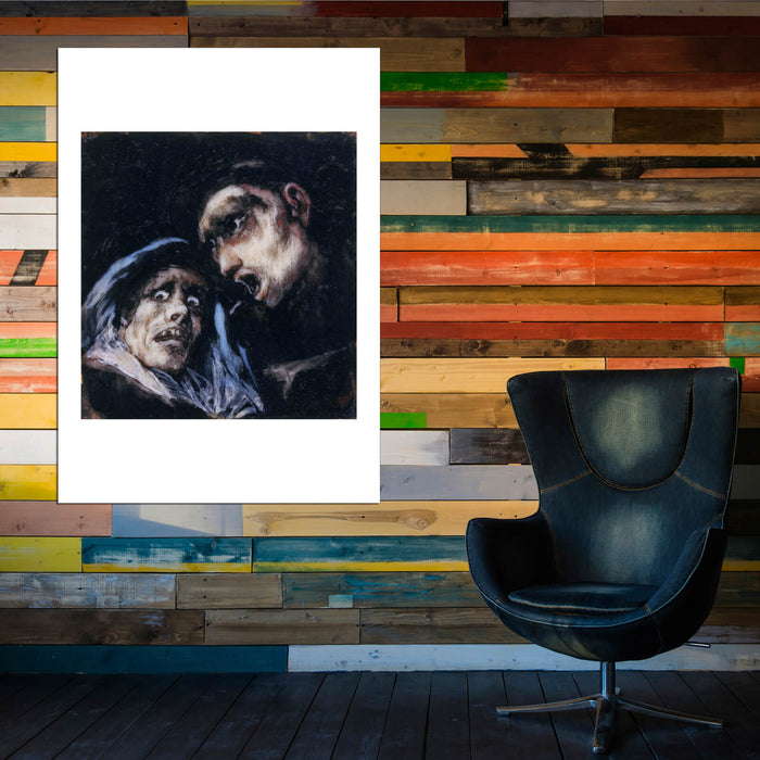 De Goya Y Lucientes - Monk Talking To An Old Woman