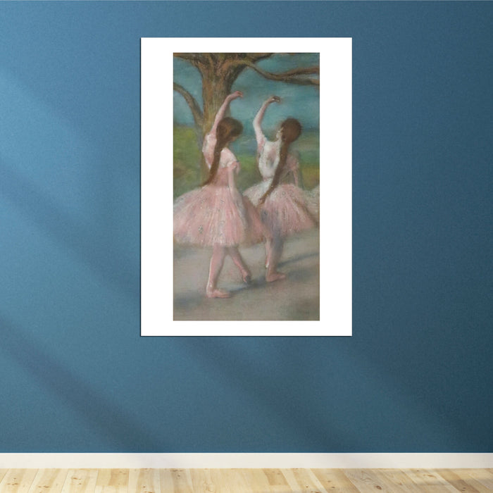 Edgar Degas - Dancers in Pink pastel