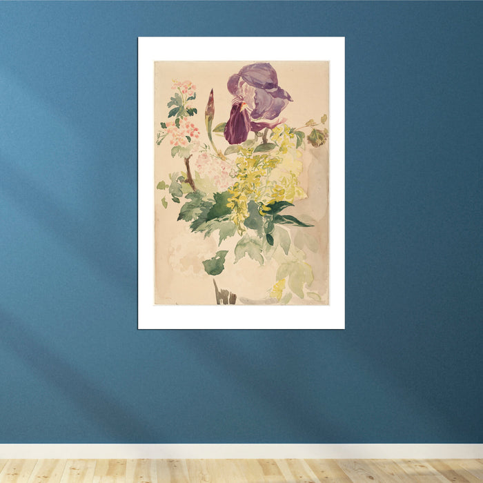 Edouard Manet - Flower Piece with Iris Laburnum and Geranium 1880