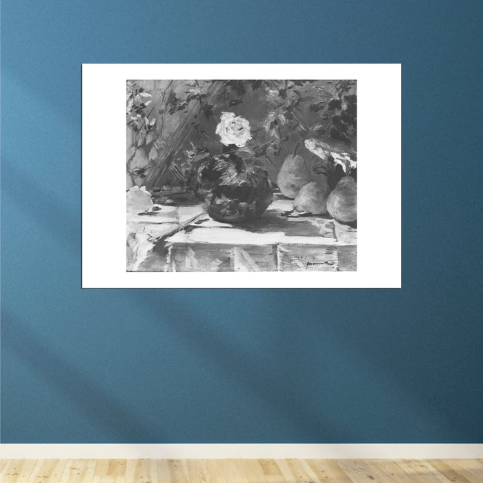 Edouard Manet - Nature Morte Brioche Fleurs Poires