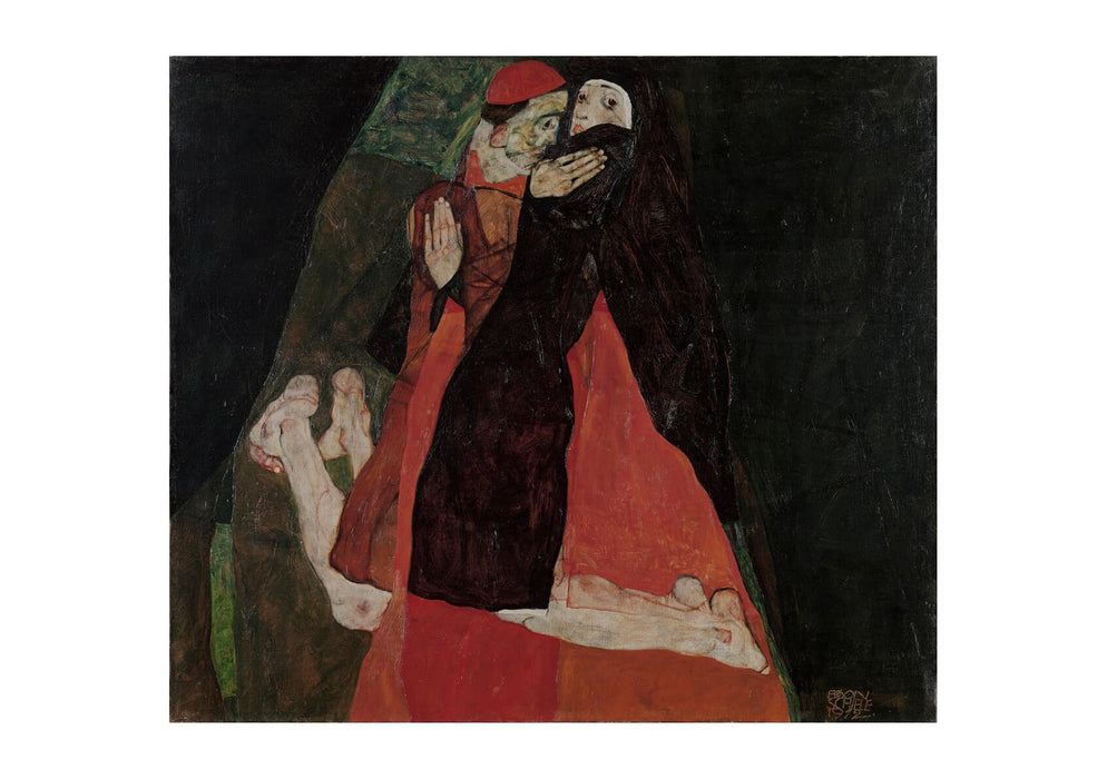 Egon Schiele - Cardinal and Nun Caress