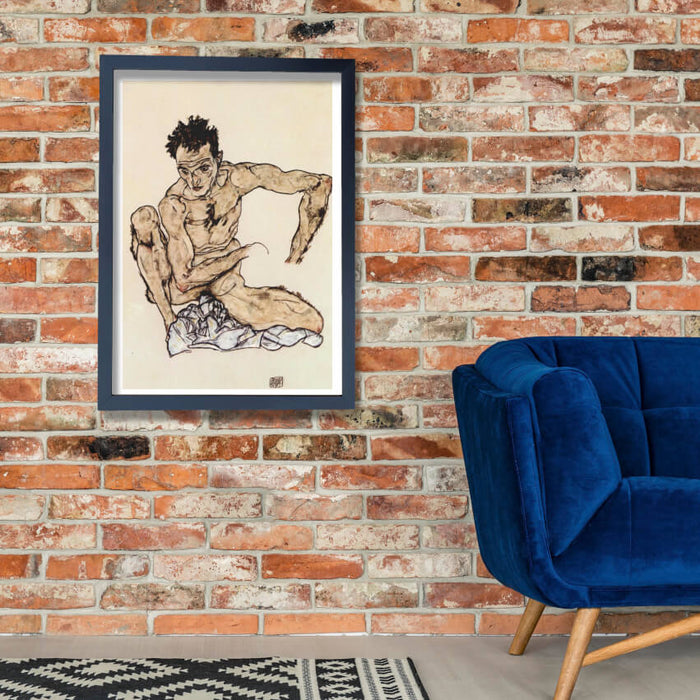 Egon Schiele - Crouching Man