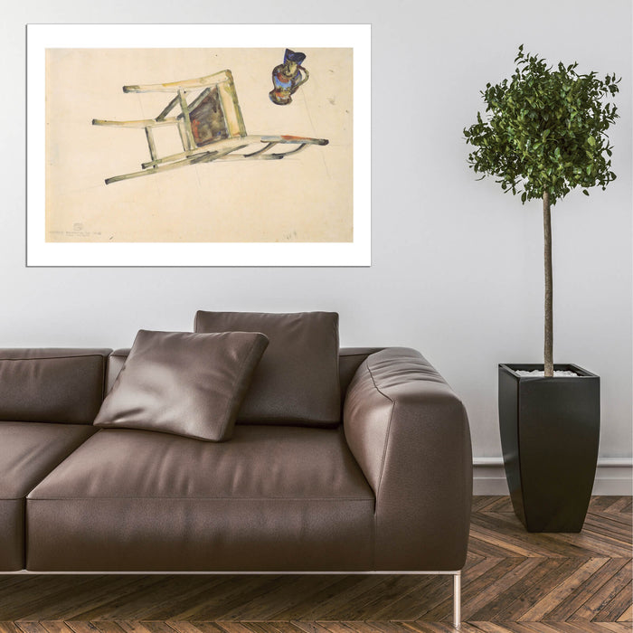 Egon Schiele - Fallen Chair