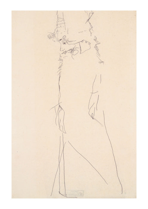 Egon Schiele - Gerti Schiele mit geschlossenen Augen - 1911