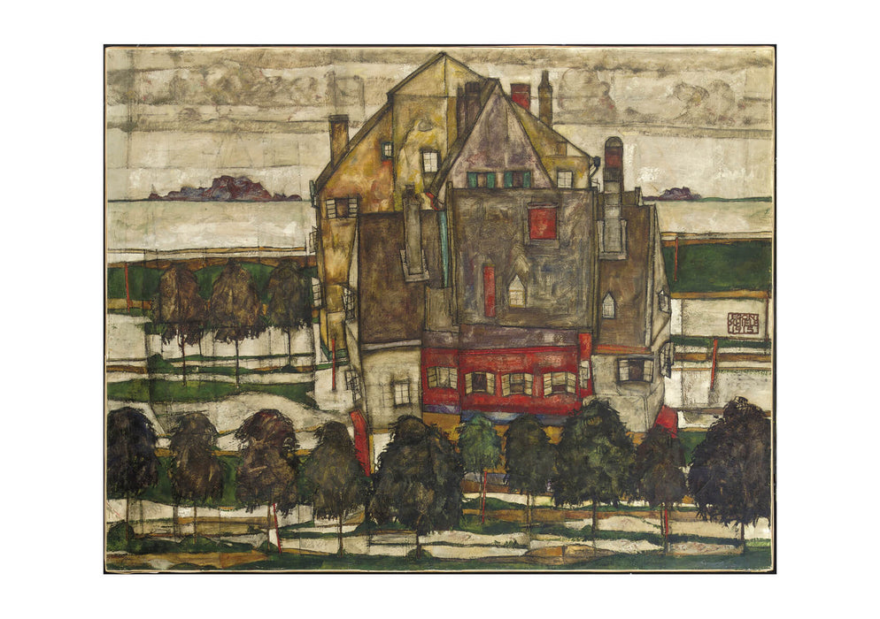 Egon Schiele - Houses in Yellow and Red