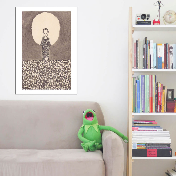 Egon Schiele - Kind mit Nimbus auf einer Blumenwiese