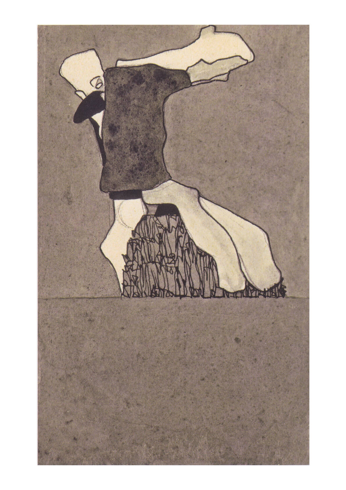 Egon Schiele - Komposition mit zwei Gestalten - ca1909