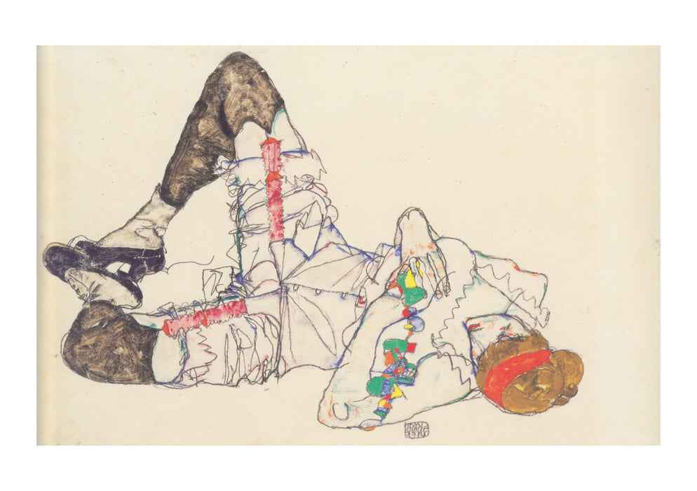 Egon Schiele - Lying Down