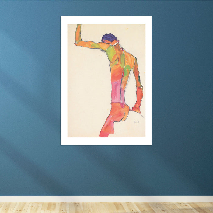 Egon Schiele - Male Nude Back