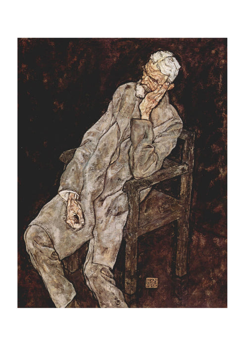 Egon Schiele - Man Leaning