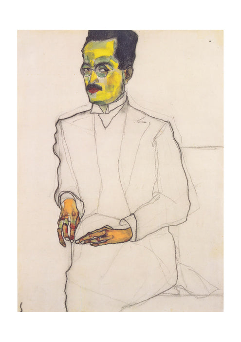 Egon Schiele - Man Sitting Left
