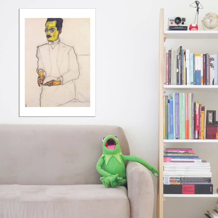 Egon Schiele - Man Sitting Left