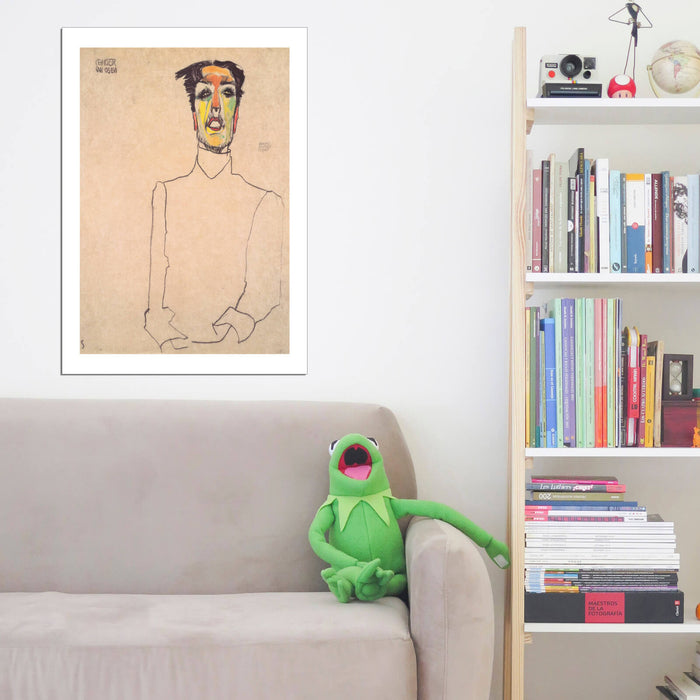 Egon Schiele - Man Staring