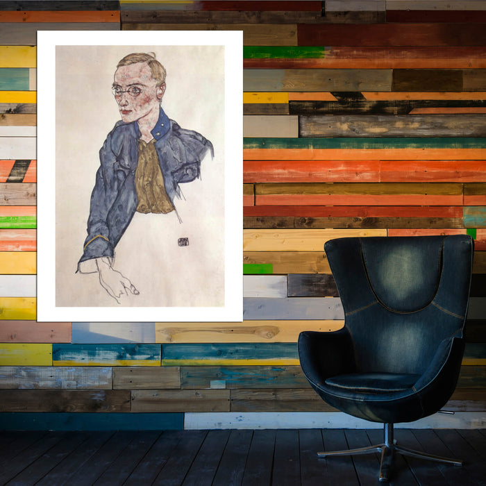 Egon Schiele - Man in Blue