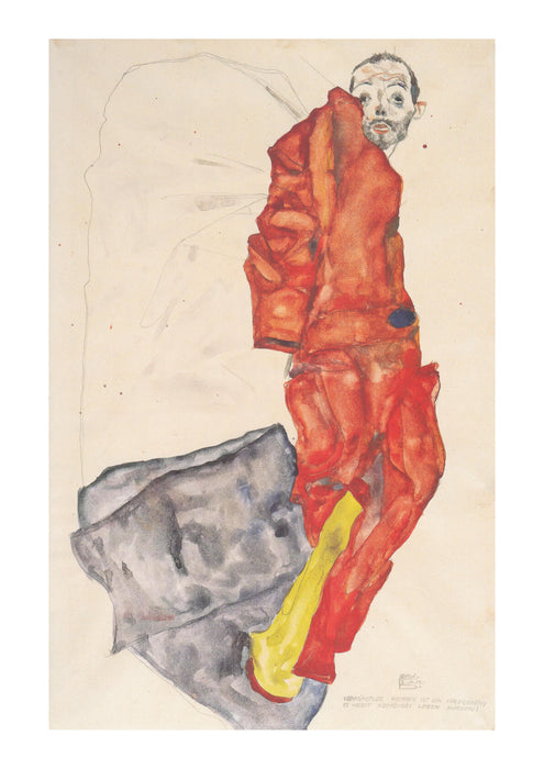 Egon Schiele - Man in Red