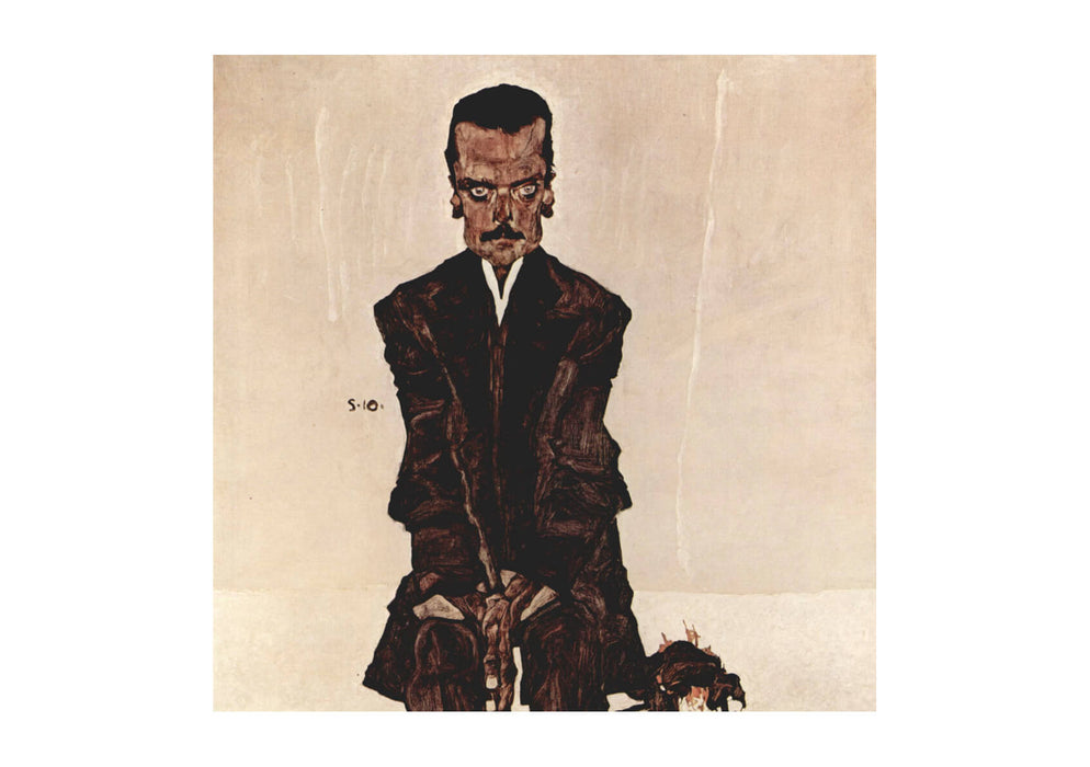 Egon Schiele - Portrait Straight Forward