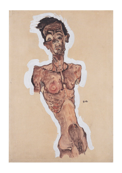 Egon Schiele - Selbstakt - 1910