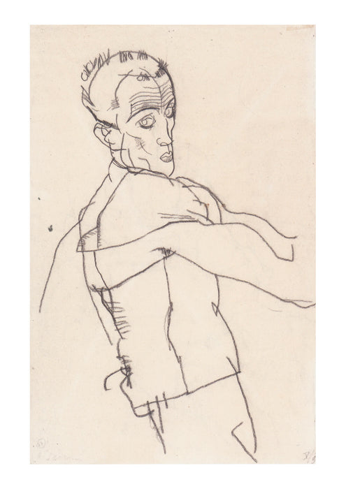 Egon Schiele - Selbstim Profil - 1914