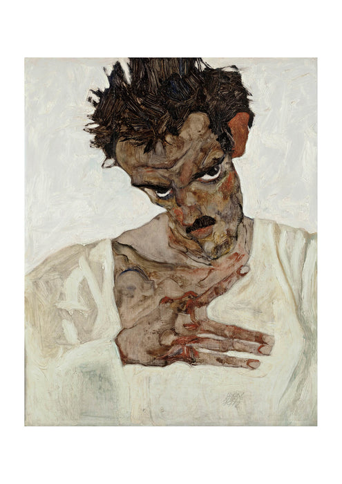 Egon Schiele - Self-Portrait With Lowered Head 2