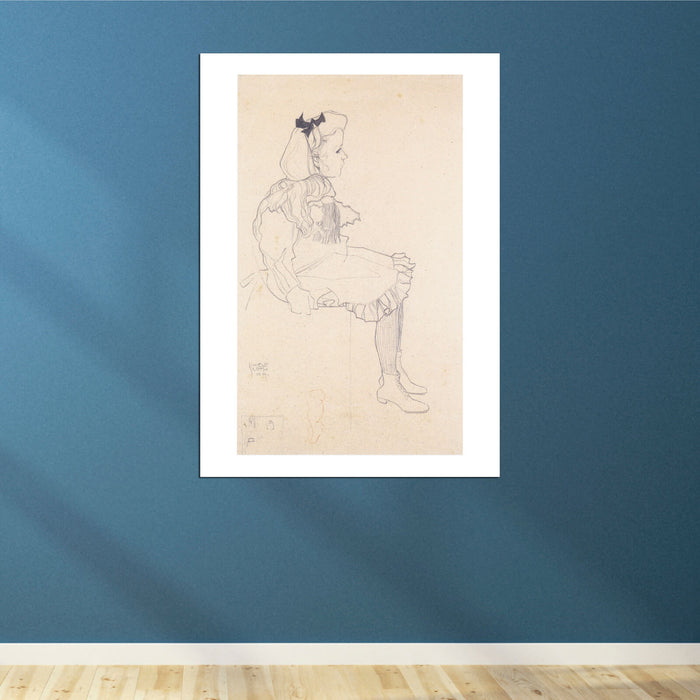 Egon Schiele - Sitting Facing Away