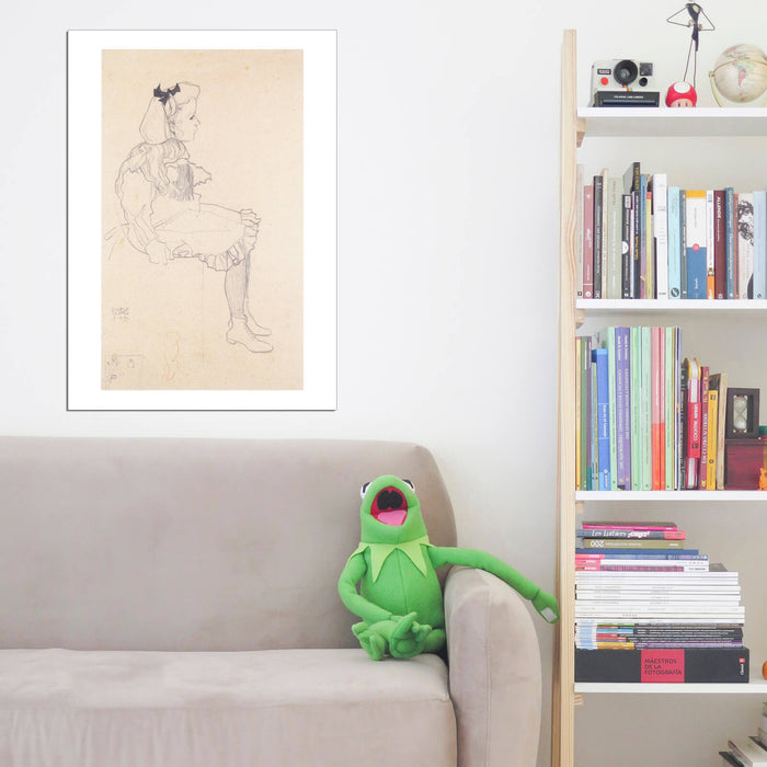 Egon Schiele - Sitting Facing Away