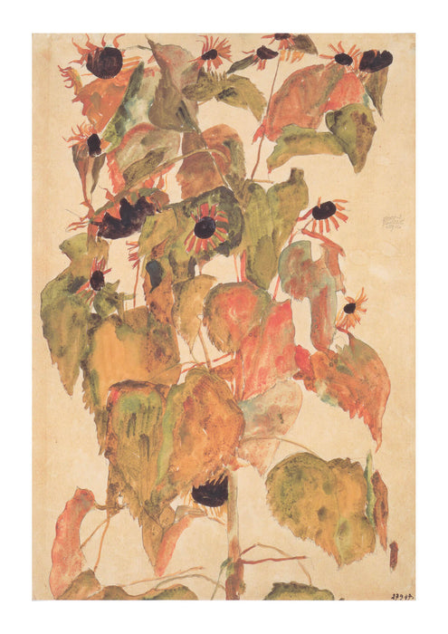 Egon Schiele - Sonnenblumen - 1911