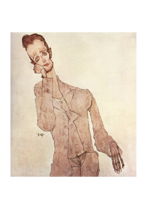 Egon Schiele - Tired Man