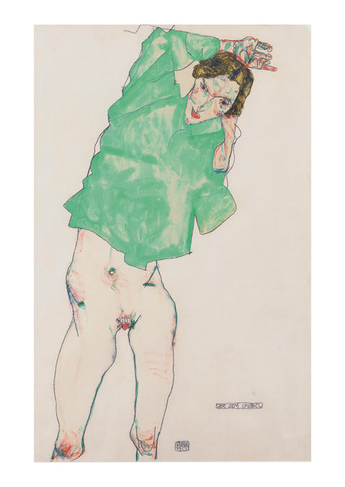 Egon Schiele - Vor dem Spiegel - 1913