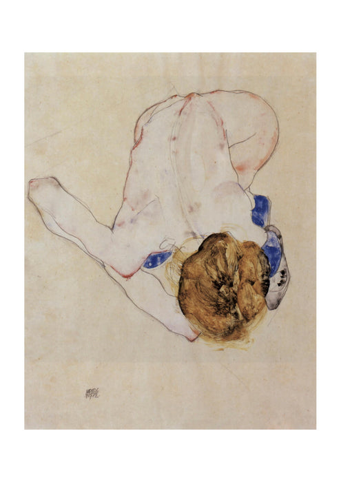 Egon Schiele - Woman Bending Down