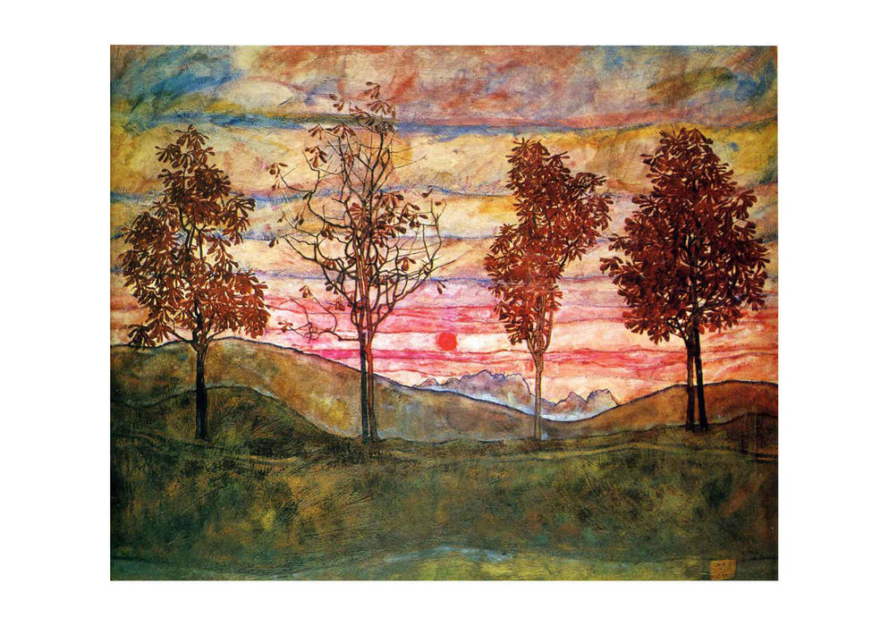 Egon Schiele - Four Trees - 1917