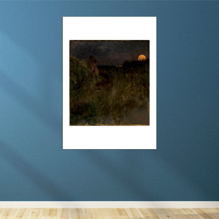Eilif Peterssen Moonrise over the dunes