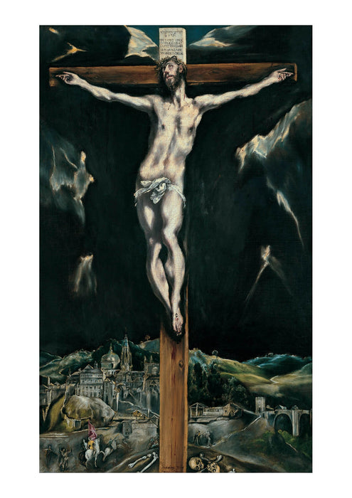 El Greco - Christ crucified with Toledo
