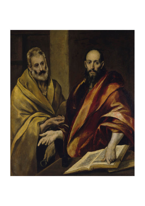 El Greco - Robed men Look over Text
