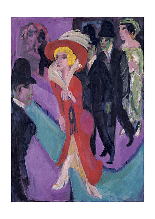 Ernst Ludwig Kirchner - Calle con buscona de rojo