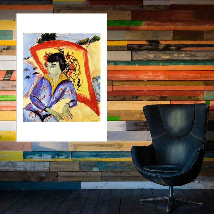 Ernst Ludwig Kirchner - Erna mit Japanschirm