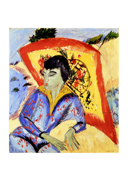 Ernst Ludwig Kirchner - Erna mit Japanschirm — Spiffing Prints