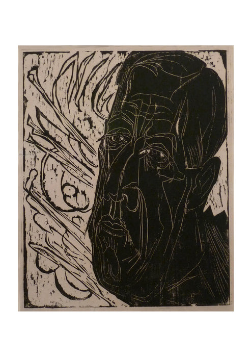 Ernst Ludwig Kirchner - Ernst Ludwig Kirchner-Kopf des Kranken II-1917