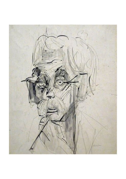 Ernst Ludwig Kirchner - Ernst Ludwig Kirchner-Kopf eines alten Bauern-1917