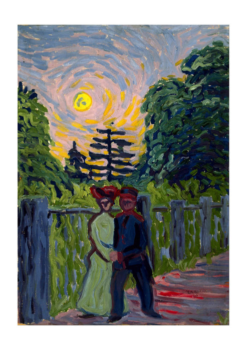 Ernst Ludwig Kirchner - Moonrise- Soldier and Maiden