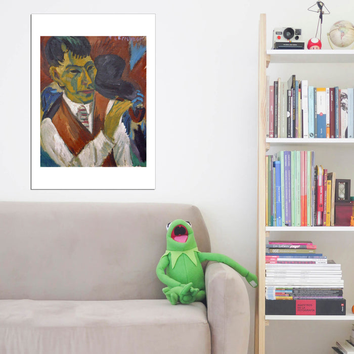Ernst Ludwig Kirchner - Otto Mueller met pijp door (1880-1938)